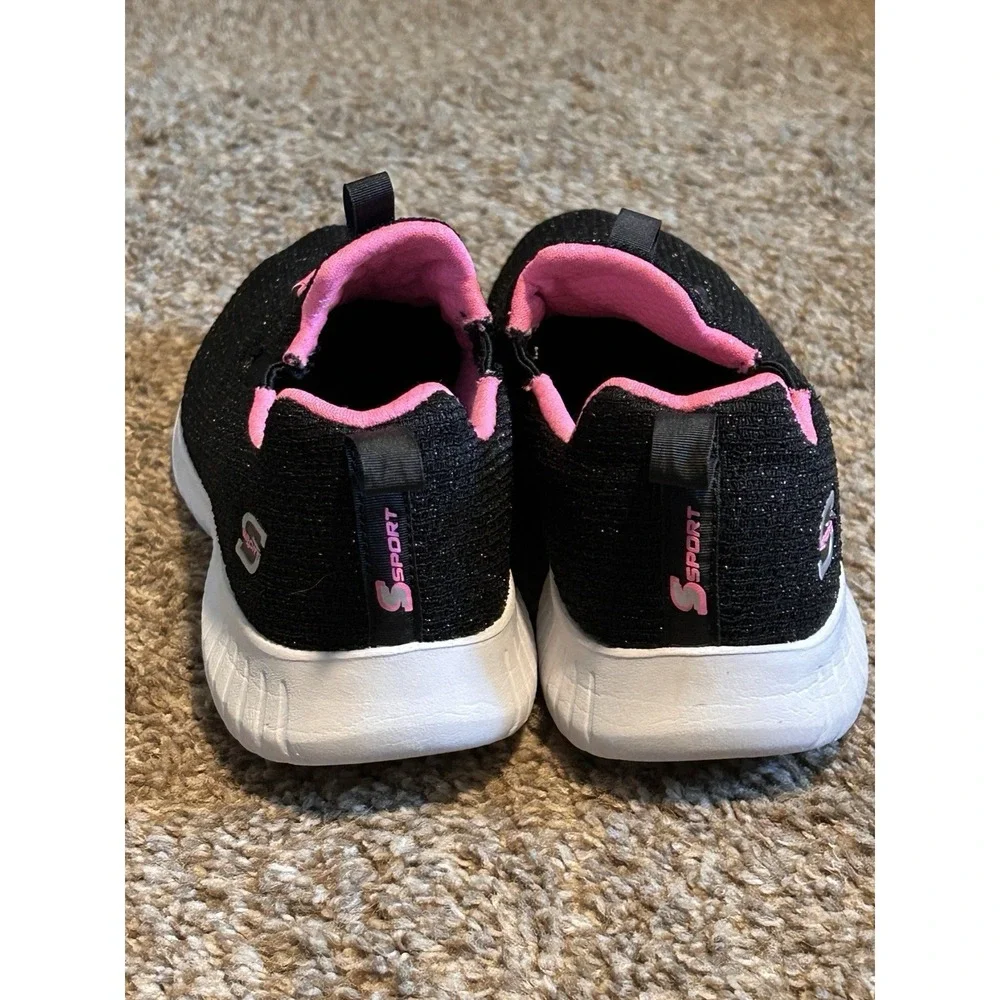 S Sport Skechers ADA Slip-On Sneakers Girls Sneakers Black Size 2 - Picture 4 of 6